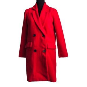 𝅺red Long Pea Coat Blaze Soul Size XSmall
